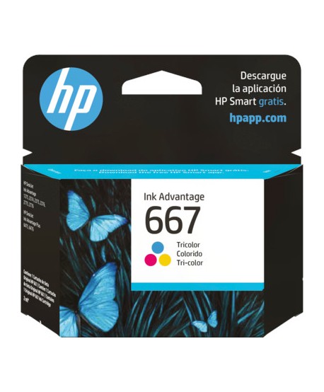 HP 667 Original Tri-Color Ink Cartridge